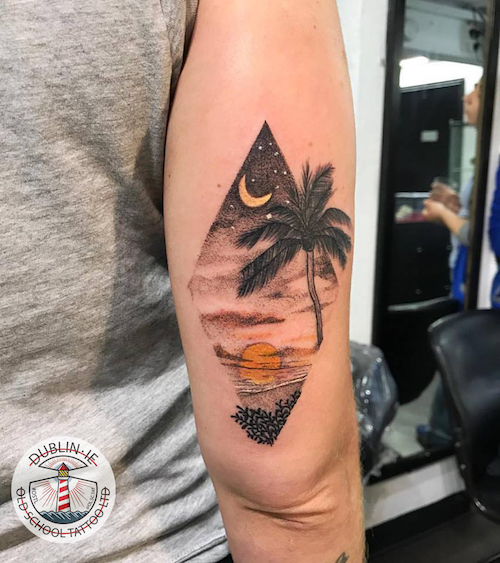 palmtree tattoo